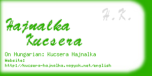 hajnalka kucsera business card